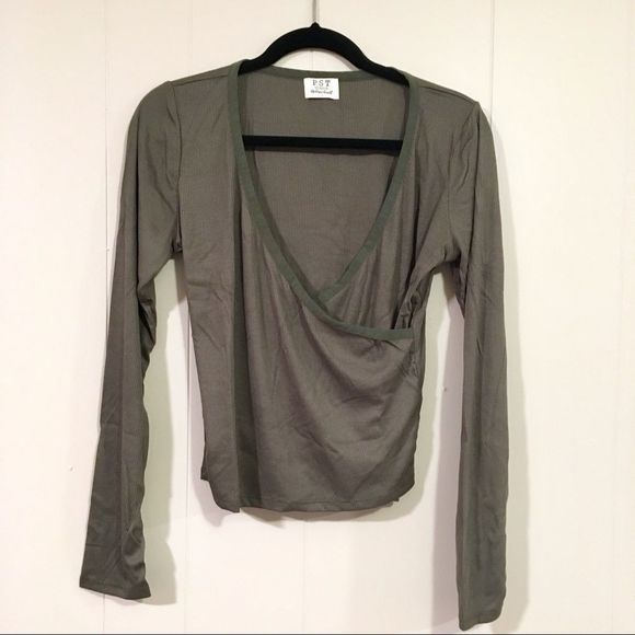 NWOT PST by Project Social T Surplice Neck Top - Picture 2 of 5